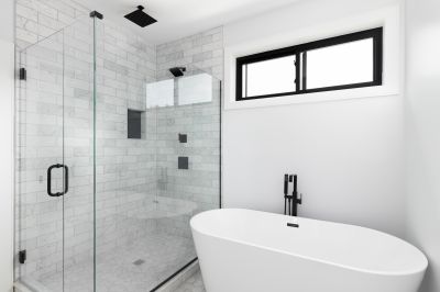 Black Framed Glass Shower Enclosure